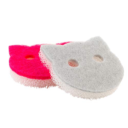 Kleeneze® KL080578EU72 Schwämme für Fressnäpfe, 2er-Pack | Schonender Scheuerschwamm | Vermeidet Kreuzkontamination mit Küchengeschirr | Ergonomisch geformt von Kleeneze