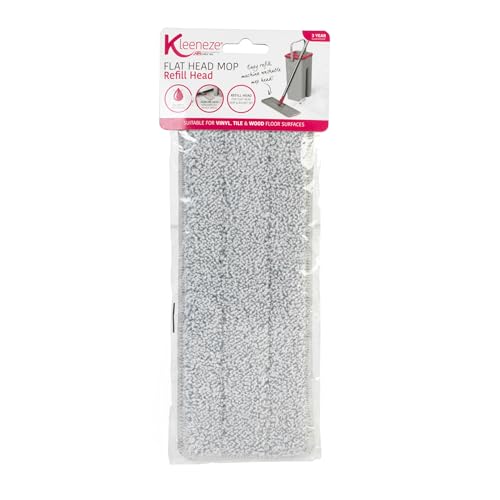 Kleeneze KL080936EU7 Mikrofaser Moppkopf für Flachmopp KL062253, Waschbares Ersatzkopf, Saugfähig Reinigungspad, Hartböden bodenwischer, Kann nass und trocken verwendet Werden von Kleeneze