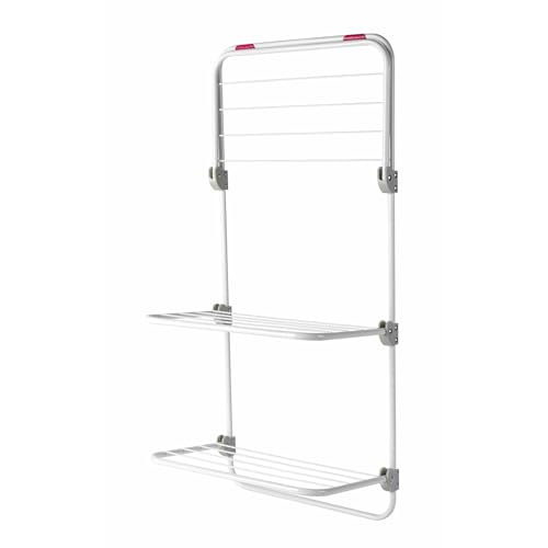 Kleeneze KL081674EU7 Über-Tür Wäschetrockner - Wäscheständer, Hängegestell, Trockengestell mit 3 Ebenen, 40 x 20 x 134cm, Trockengestell für Tür, Balkon, Badezimmer, Duschen, platzsparend, Wäscheleine von Kleeneze