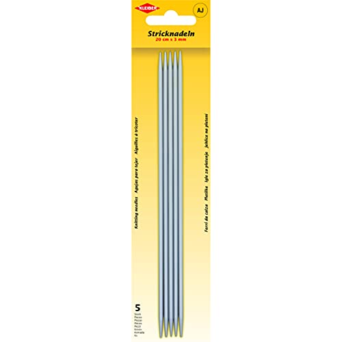 Kleiber + Co. GmbH 69962 Stricknadeln/Strumpfspiele, Metall, grau, 20 cm x 3 mm, 5 Kleiber + Co. GmbH 69962 Stricknadeln/Strumpfspiele, Metall, grau, 20 cm x 3 mm, 5 von Kleiber + Co. GmbH