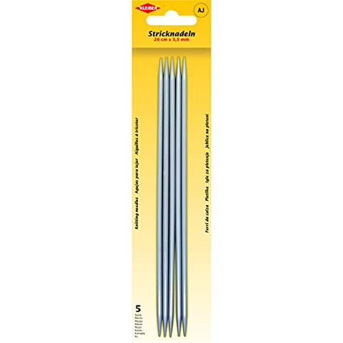 Kleiber + Co. GmbH 69963 Stricknadeln/Strumpfspiele, Metall, grau, 20 cm x 3,5 mm, 5 Kleiber + Co. GmbH 69963 Stricknadeln/Strumpfspiele, Metall, grau, 20 cm x 3,5 mm, 5 von Kleiber + Co. GmbH