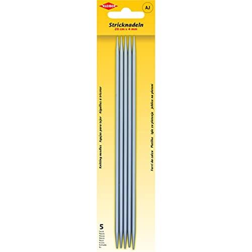 Kleiber + Co. GmbH 69964 Stricknadeln/Strumpfspiele, Metall, grau, 20 cm x 4 mm, 5 Kleiber + Co. GmbH 69964 Stricknadeln/Strumpfspiele, Metall, grau, 20 cm x 4 mm, 5 von Kleiber + Co. GmbH