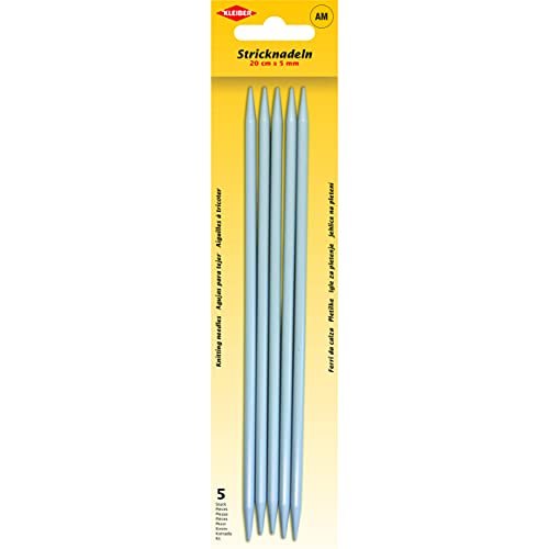 Kleiber + Co. GmbH 69966 Stricknadeln/Strumpfspiele, Metall, grau, 20 cm x 5 mm von Kleiber + Co. GmbH
