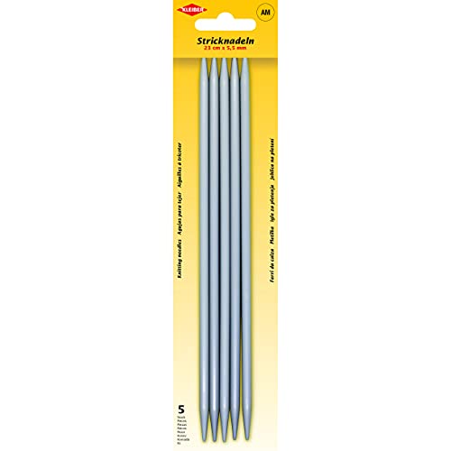 Kleiber + Co. GmbH 69967 Stricknadeln/Strumpfspiele, Metall, grau, 23 cm x 5,5 mm Kleiber + Co. GmbH 69967 Stricknadeln/Strumpfspiele, Metall, grau, 23 cm x 5,5 mm von Kleiber + Co. GmbH