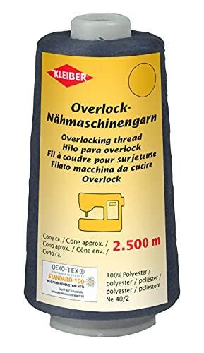 Kleiber + Co. GmbH 71127 Overlock-Nähmaschinengarn, Polyester, dunkelgrau, 2500 m Kleiber + Co. GmbH 71127 Overlock-Nähmaschinengarn, Polyester, dunkelgrau, 2500 m von Kleiber + Co. GmbH