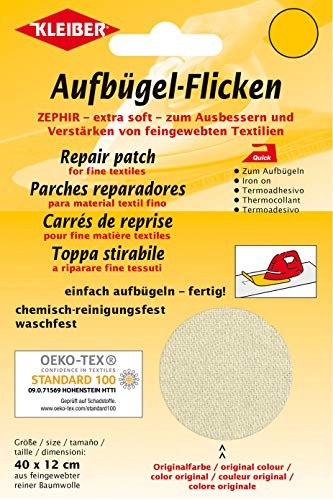Kleiber + Co.GmbH Aufbügel-Flicken Zephir, Creme, ca. 40 cm x 12 cm Kleiber + Co.GmbH Aufbügel-Flicken Zephir, Creme, ca. 40 cm x 12 cm von Kleiber