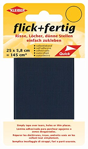 Kleiber 145 cm² Flick + Fertig Selbstklebendes Reparaturband aus Nylon, Marine Blau von Kleiber