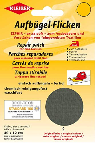 Kleiber + Co.GmbH Aufbügel-Flicken Zephir, Schilf, ca. 40 cm x 12 cm von Kleiber