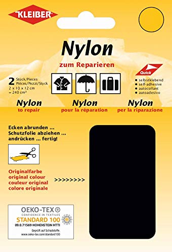 Kleiber 430-39 Nylon-Flicken, 12 x 10 cm, schwarz 2er-Set von Kleiber