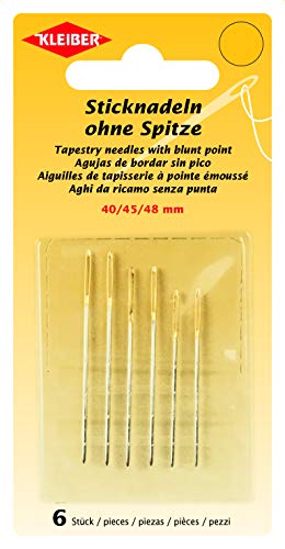 Kleiber 69915 Sticknadeln ohne Spitze, Stahl, silber, Längen: 40, 45, 48 mm von Kleiber