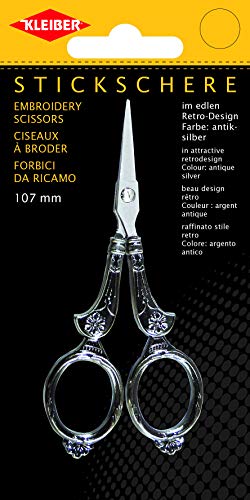 Kleiber 92165 Stickschere, Stahl, silber, 107 mm von Kleiber