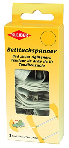 Kleiber Elastische Betttuchspanner, Elastan, Weiss, 14 x 5,5 x 2,5 cm von Kleiber