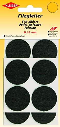 Kleiber Filzgleiter Durchmesser 35 mm, selbstklebend, Polyester, schwarz, 3,5 x 3,5 x 0,3 cm Kleiber Filzgleiter Durchmesser 35 mm, selbstklebend, Polyester, schwarz, 3,5 x 3,5 x 0,3 cm von Kleiber