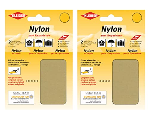 Kleiber Nylon - Flicken Beige Reparaturflicken 12 x 10 cm Selbstklebend Reparatur NylonFlicken 4er Set Kleiber Nylon - Flicken Beige Reparaturflicken 12 x 10 cm Selbstklebend Reparatur NylonFlicken 4er Set von Kleiber