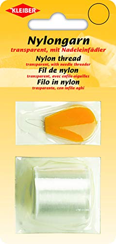Kleiber 69997 Nylongarn/transparentes Garn, 100 Prozent Nylon, transparent, 10000 x 0,011 x 0,011 cm von Kleiber