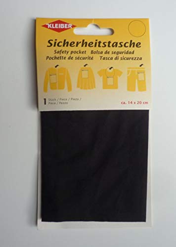 Kleiber Sicherheitstasche mit RV 14x20 cm schwarz von Kleiber