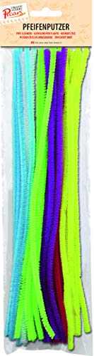 Picars 51002 Pfeifenputzer/Chenilledraht, NEON: gelb, blau, rosa, weiß, grün, lila, kompakt von Kleiber