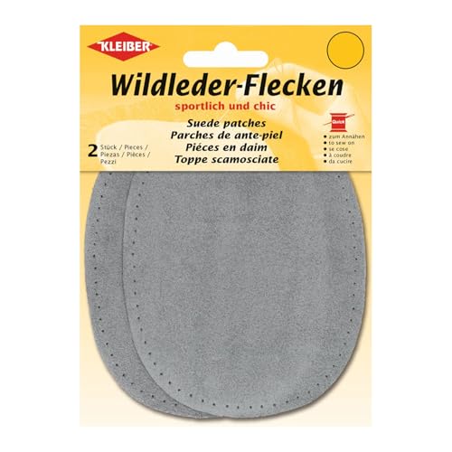 Wildlederflicken 2er Pack oval taubengrau von Kleiber