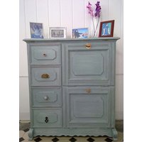 Shabby Chic Schuhschrank Kommode Schrank Landhausstil Nostalgie von Kleiddich