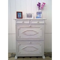 Shabby Chic Schuhschrank Truhe Schrank Kommode Landhausstil Nostalgie Weiß von Kleiddich