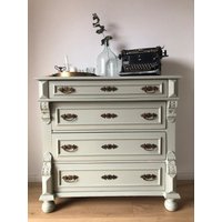 Shabby Chic Weichholzkommode Gründerzeit Antik Kommode Sideboard Schrank Landhausstil Nostalgie Vintage von Kleiddich