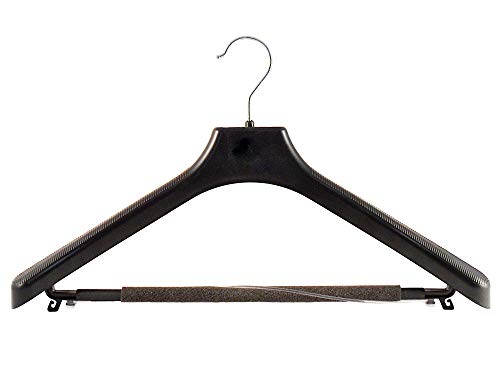 Kleiderbügel für Anzüge und 2-Teiler, Kostümbügel, 45 cm, schwarz, 10 Stück von Kleiderbuegelshop24