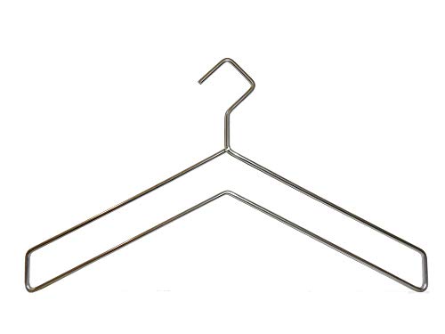 edler Design Garderobenbügel aus Edelstahl, 5 mm, 43 cm, Silber Glanz, 5 Stück von Kleiderbuegelshop24