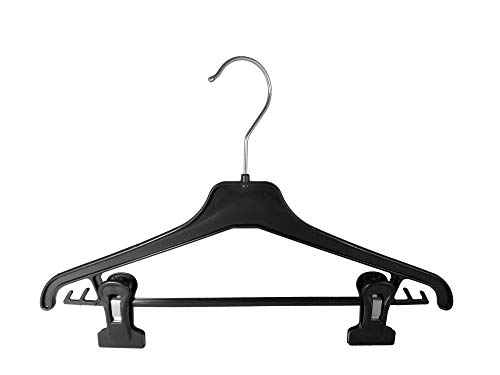 Anzug, Kostüm Kleiderbügel mit verstellbaren Klammern, Kinderbügel, 35 cm, schwarz, NEU, 150 Stück von Kleiderbuegelshop24
