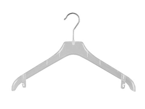Kleiderbügel für Jacken, 2-Teiler, F2-44c, Clear, 44 cm, NEU, 10 Stück von Kleiderbuegelshop24
