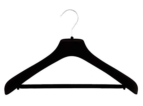 Sonderposten !!! Samt Kleiderbügel für Anzüge, 42 cm, schwarz, NEU, 10 Stück von Kleiderbuegelshop24