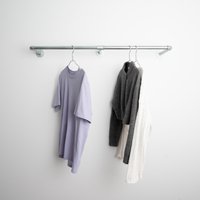 Kleiderstange Industriell - Silber Wandmontage Aufbaufertige Lieferung Kaspar Double Kleiderstange Industriell - Silber Wandmontage Aufbaufertige Lieferung Kaspar Double von KleidereisenGbR