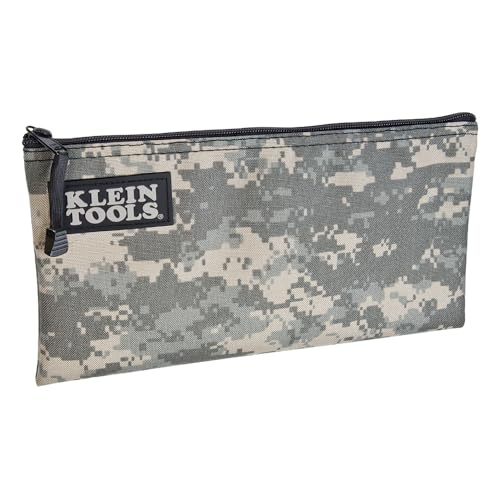 Klein Tools 5139C Reißverschlusstasche, Camouflage-Cordura-Nylon-Werkzeugtasche mit robustem Reißverschluss, 32,5 x 17,8 cm von Klein Tools