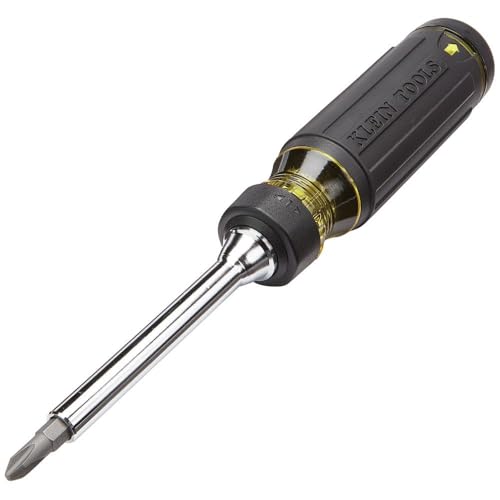 Klein Tools 32305 Multi-Bit-Ratschen-Schraubendreher, 15-in-1-Werkzeug mit Kreuzschlitz, Schlitz, Vierkant, Torx und Kombi-Bits und 1/4-Zoll-Steckschlüssel von Klein Tools