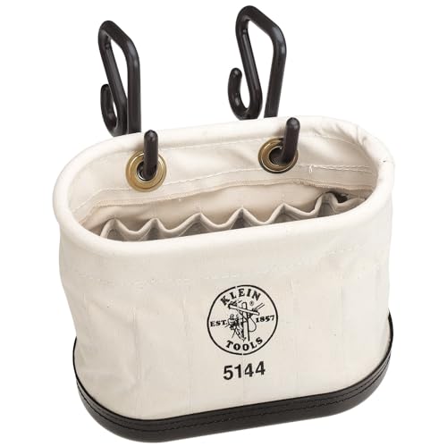 KLEIN TOOLS 5144 Aerial Oval Bucket 15 Pockets with Hooks, Natural, S von Klein Tools