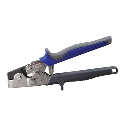 Klein Tools 86528 Stanzer-Set, Schnappverschluss-Stanzwerkzeug für Blech, Vinyl und Aluminiumverkleidungen, blau/grau von Klein Tools