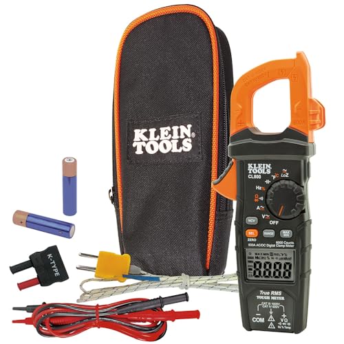 Klein Tools CL800 Digitale Stromzange, AC mit automatischer Messbereichswahl, TRMS, niedrige Impedanz (LoZ), automatische Abschaltung von Klein Tools