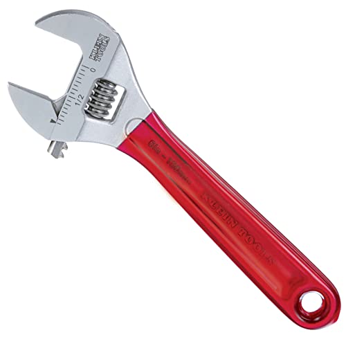 Klein Tools D507-6 Verstellbarer Schraubenschlüssel, extra Kapazität, geschmiedeter Schraubenschlüssel mit Hochglanz-Chrom-Finish, 16,5 cm von Klein Tools