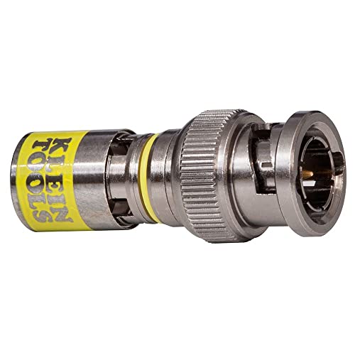 Klein Tools VDV813-607 Universal BNC Kompressions-Koaxial-Stecker, für RG6/6Q Koaxialkabel, männlich, 10 Stück von Klein Tools