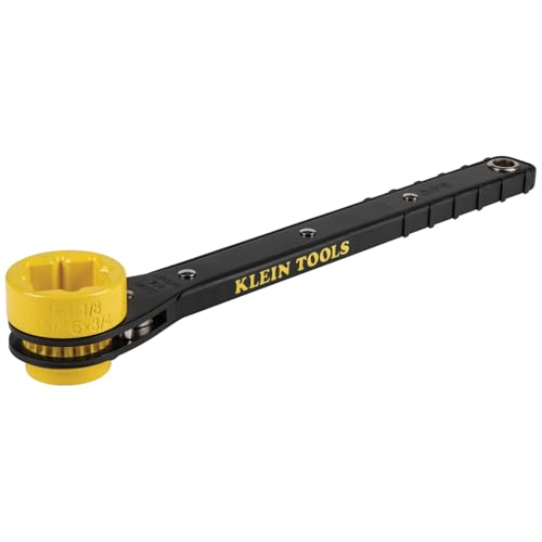 Klein Tools KT152T 4-in-1 Lineman's Slim Ratschenschlüssel mit langem, geriffeltem Griff für Griff und Hebelwirkung, schwarz von Klein Tools