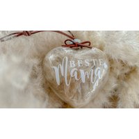 Weihnachtsschmuck in Herzform Personalisiert | Echtglas Christbaumkugel Weihnachten Baumschmuck Mit Namen von KleinFeinDesign