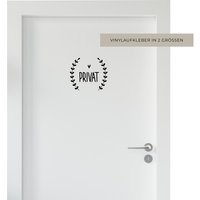 Türschild, "Privat" Türdeko, Aufkleber Aus Vinylfolie von KleinWerk2