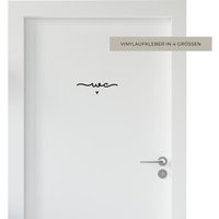 Wc Schild, Selbstklebendes Türschild Aus Vinylfolie, Toilettenschild, Deko Badezimmer, Schriftzug Tür, Aufkleber Wc Schild, Selbstklebendes Türschild Aus Vinylfolie, Toilettenschild, Deko Badezimmer, Schriftzug Tür, Aufkleber von KleinWerk2