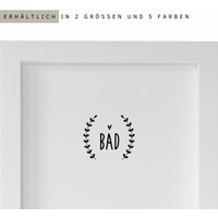 Türschild Bad, Aufkleber Türsticker Deko Badezimmer, Türaufkleber Schriftzug Bad Tür von KleinWerk2
