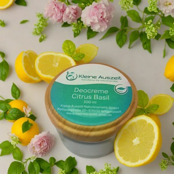 Kleine Auszeit Manufaktur Deocreme Citrus Basil - vegan, palmölfrei und plastikfrei von Kleine Auszeit Manufaktur