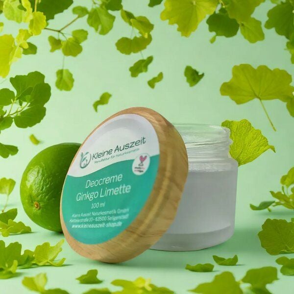 Kleine Auszeit Manufaktur Deocreme Ginkgo Limette - vegan, palmölfrei und plastikfrei von Kleine Auszeit Manufaktur