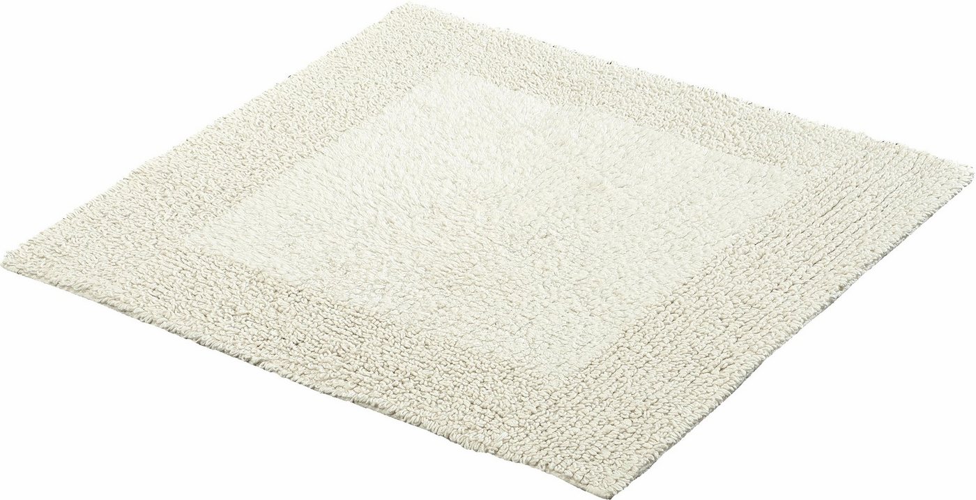 Badematte Cotone Kleine Wolke, Höhe 17 mm, beidseitig nutzbar, fußbodenheizungsgeeignet, Baumwolle, quadratisch, Badteppich, Uni Farben, reine Baumwolle, waschbar von Kleine Wolke