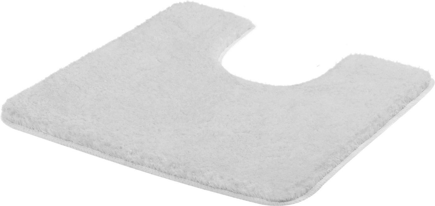 Badematte Meadow Kleine Wolke, Höhe 30 mm, rutschhemmend beschichtet, fußbodenheizungsgeeignet, Polyester, quadratisch, WC Vorleger mit Ausschnitt, Badteppich, Uni Farben von Kleine Wolke