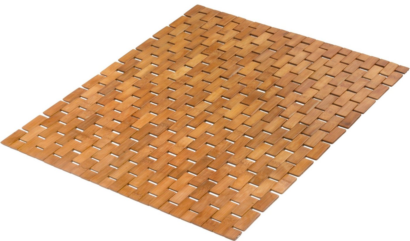 Badematte Palito Kleine Wolke, Höhe 5 mm, rutschhemmend beschichtet, Bambus, Holz, rechteckig, Holzmatte, 100% Bambus, 50x70 cm von Kleine Wolke