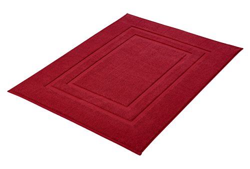 Kleine Wolke 3006114377 Plaza Badteppich 60 x 80 cm Baumwolle, Baumwolle, Rot, 20x20x5 cm, 4004478224186 von Kleine Wolke