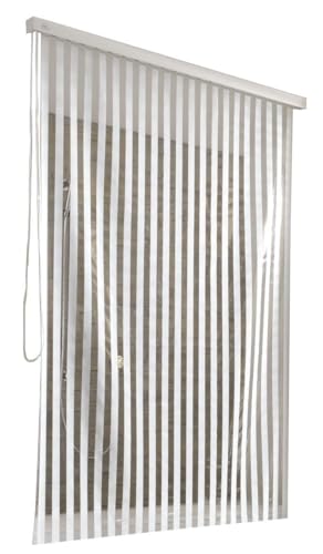 Kleine Wolke 3321100747 Duschrollo für Kleine Wolke-Leerkassette, 128 x 240 cm, weiß mit Streifen von Kleine Wolke